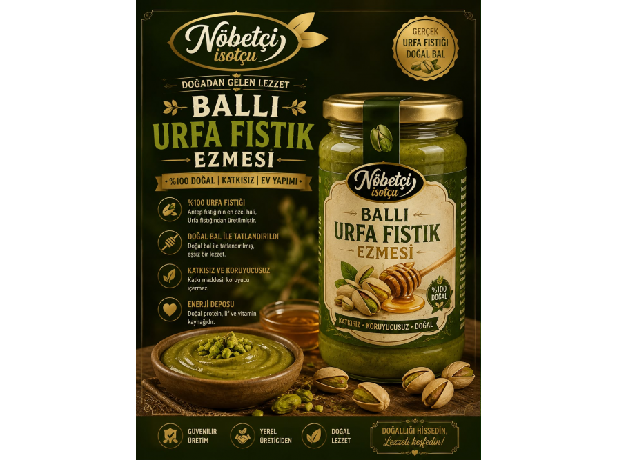 YÖRESEL KAHVALTILIK FISTIK EZMESİ(500gr)