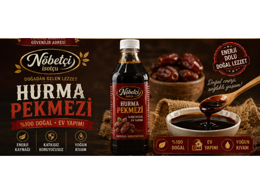 YÖRESEL HURMA PEKMEZİ/1KG)(SİNDİRİM SİSTEMİ VE MİDE İÇİN)